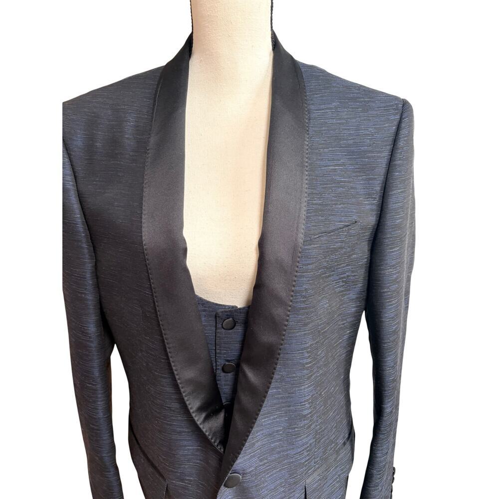 Dolce & Gabbana Martini 2-Piece Men's IT 52 US 42 Navy Tuxedo Suit Jacket Vest - Picture 6 of 16